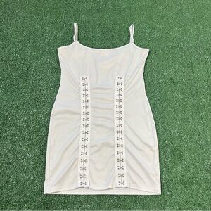 Vintage Y2K mini bodycon dress with corset feature